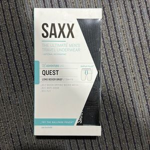 Saxx Quest small long leg boxer brief black (NEW)